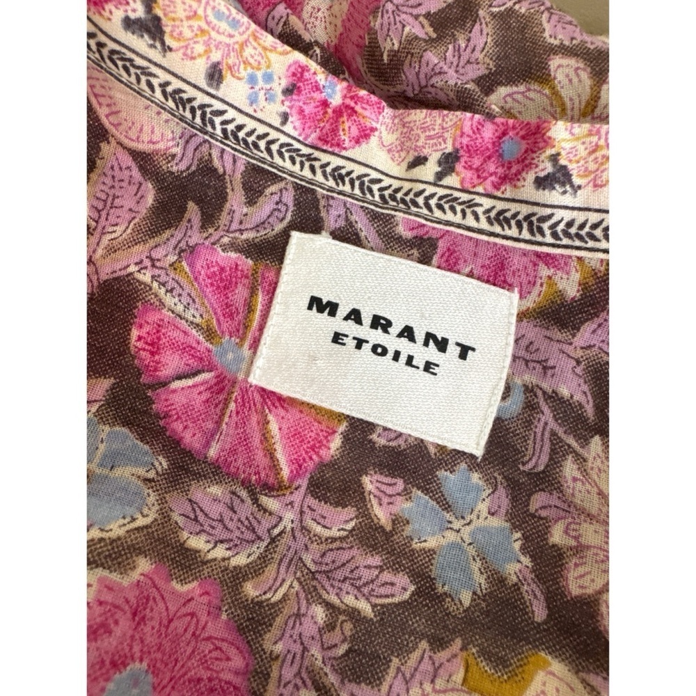 Isabel Marant Étoile Salika Floral Print Blouse Size 38 Medium - Picture 9 of 11